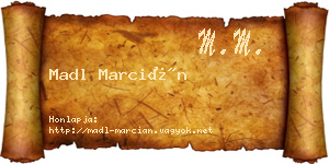 Madl Marcián névjegykártya